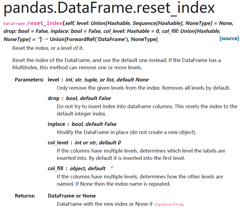 Python Pandas dataframe set index reset index Lime ni 