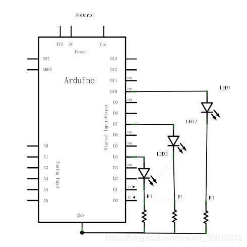 Ardino基础教程 4_交通灯_arduino灯泡怎么连-CSDN博客