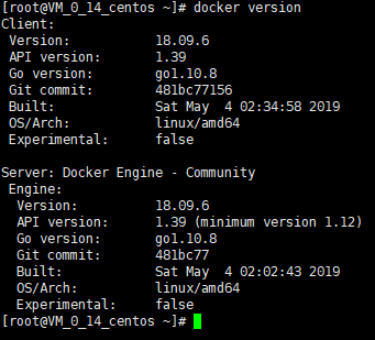 查看docker版本命令docker version
