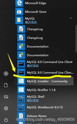划黄线的是通过命令行来操作数据库,MySQL Workbench 8.0 CE的是操作数据库的图形化界面