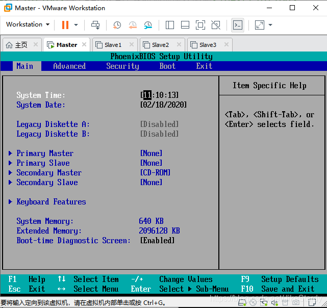 BIOS de VMware