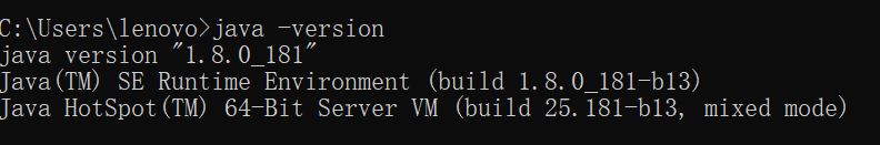 java -version