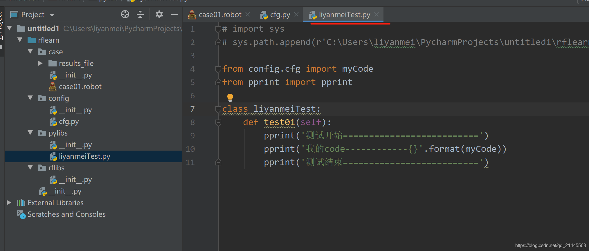 Importing test library 'xxx\Test.py' failed: ModuleNotFoundError: No ...