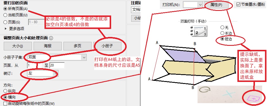 单面打印机打印双面小册子怎么打印_打印机小册子打印图解