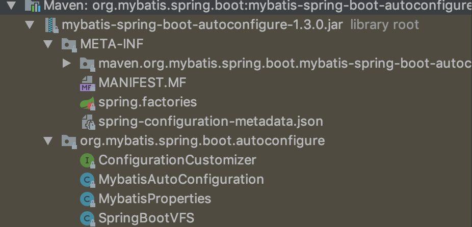 spring boot原理分析(五)：依赖包中bean自动配置之Mybatis和自定义包配置-mybatis-autoconfigure.png