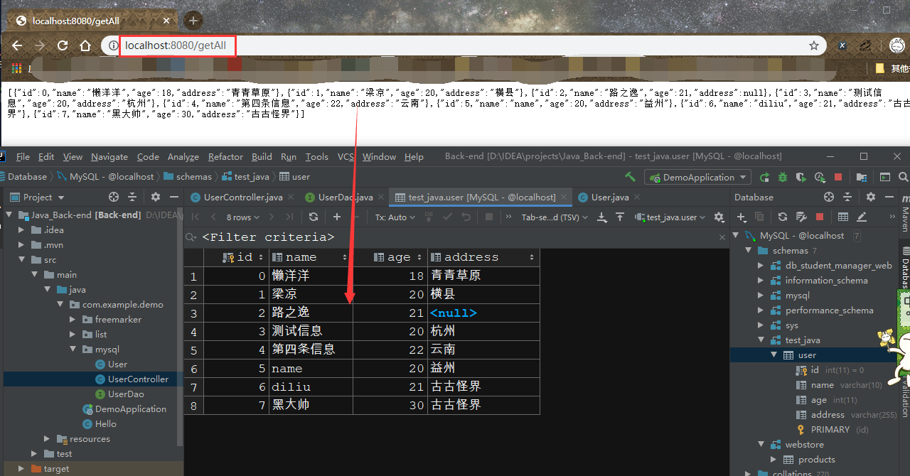 IDEA操作MySQL数据库