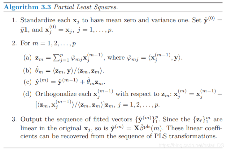 ESL3.5 学习笔记(主成分回归,偏最小二乘回归步骤详解)