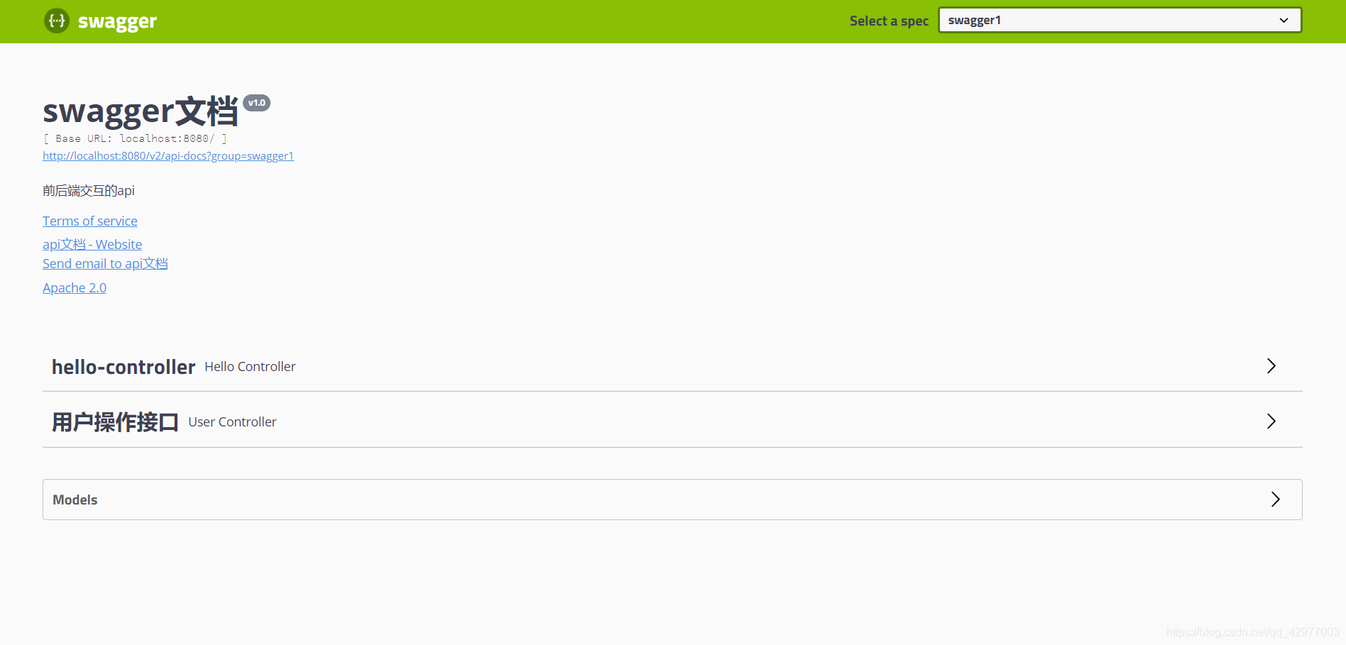 swagger的springfox-swagger-ui截图
