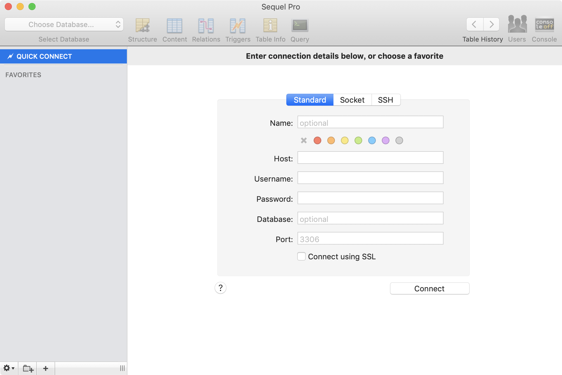 简单好用的mac版Mysql可视化工具 - Sequel Pro