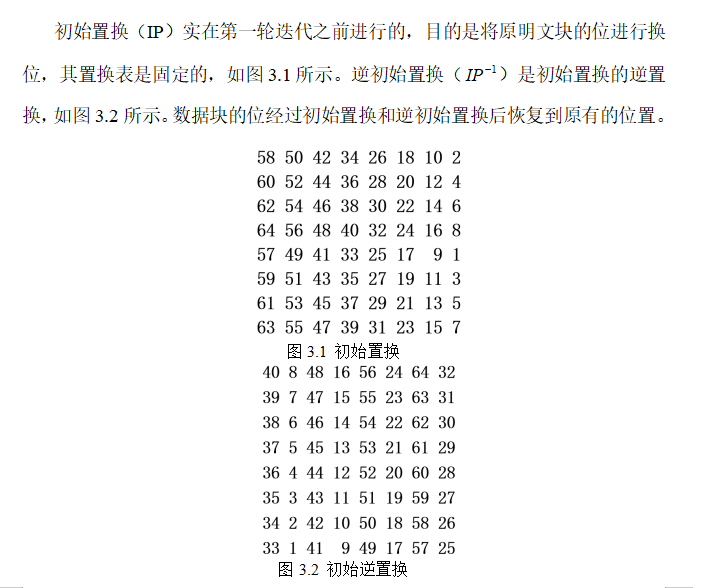 初始置换和初始逆置换