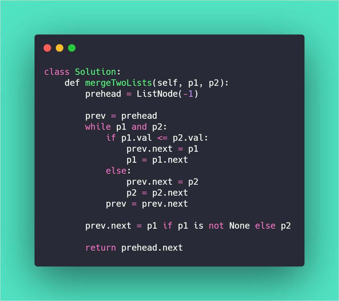 [动画leetcode高频面试之链表系列]4 合并有序链表_我是程序员小贱的