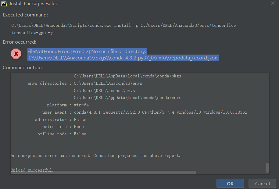 Environmentlocationnotfound Not A Conda Environment Environmentlocationnotfound: Not A Conda Environment: C:&program Files