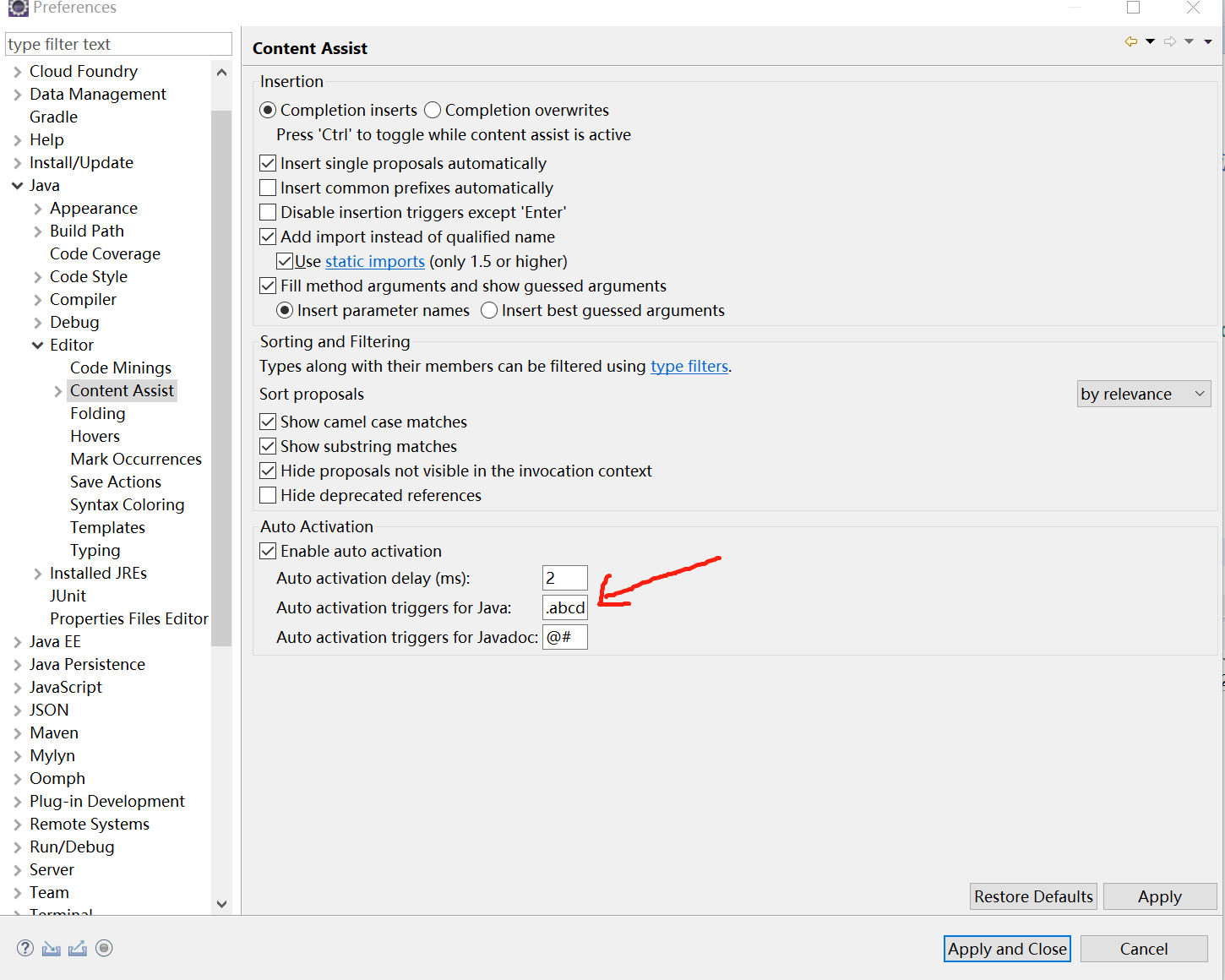 eclipse code is automatically prompted to set up, how to configure ...