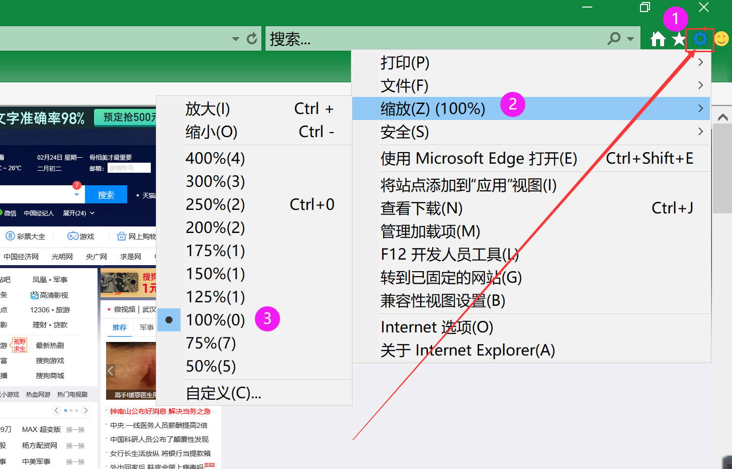 Selenium启动IE浏览器报错：Message: Unexpected error launching Internet Explorer. Browser zoom level