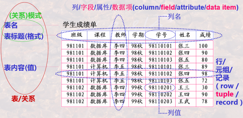 Table的构成