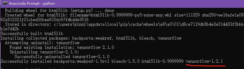 TensorFlow installation under window - Programmer Sought