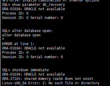 Ora 01034 oracle not available что это