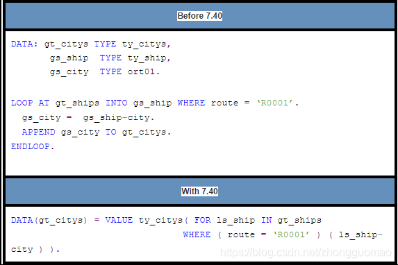 【整理】ABAP 7.40新特性介绍(上)_abap value for-CSDN博客