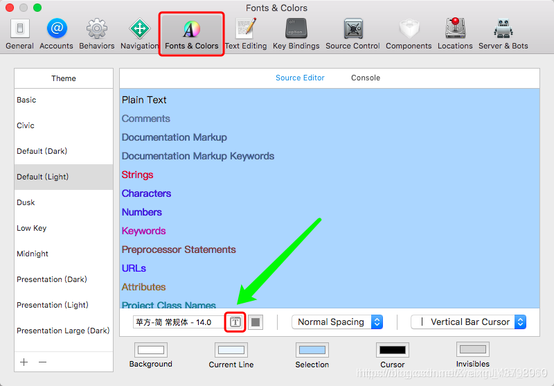 Mac中Xcode如何更改编辑器文本字体大小_xcode15界面字体-CSDN博客