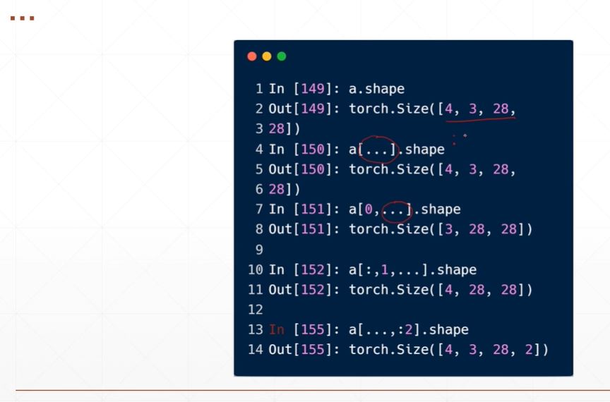 深度学习 五 pytorch的索引和切片