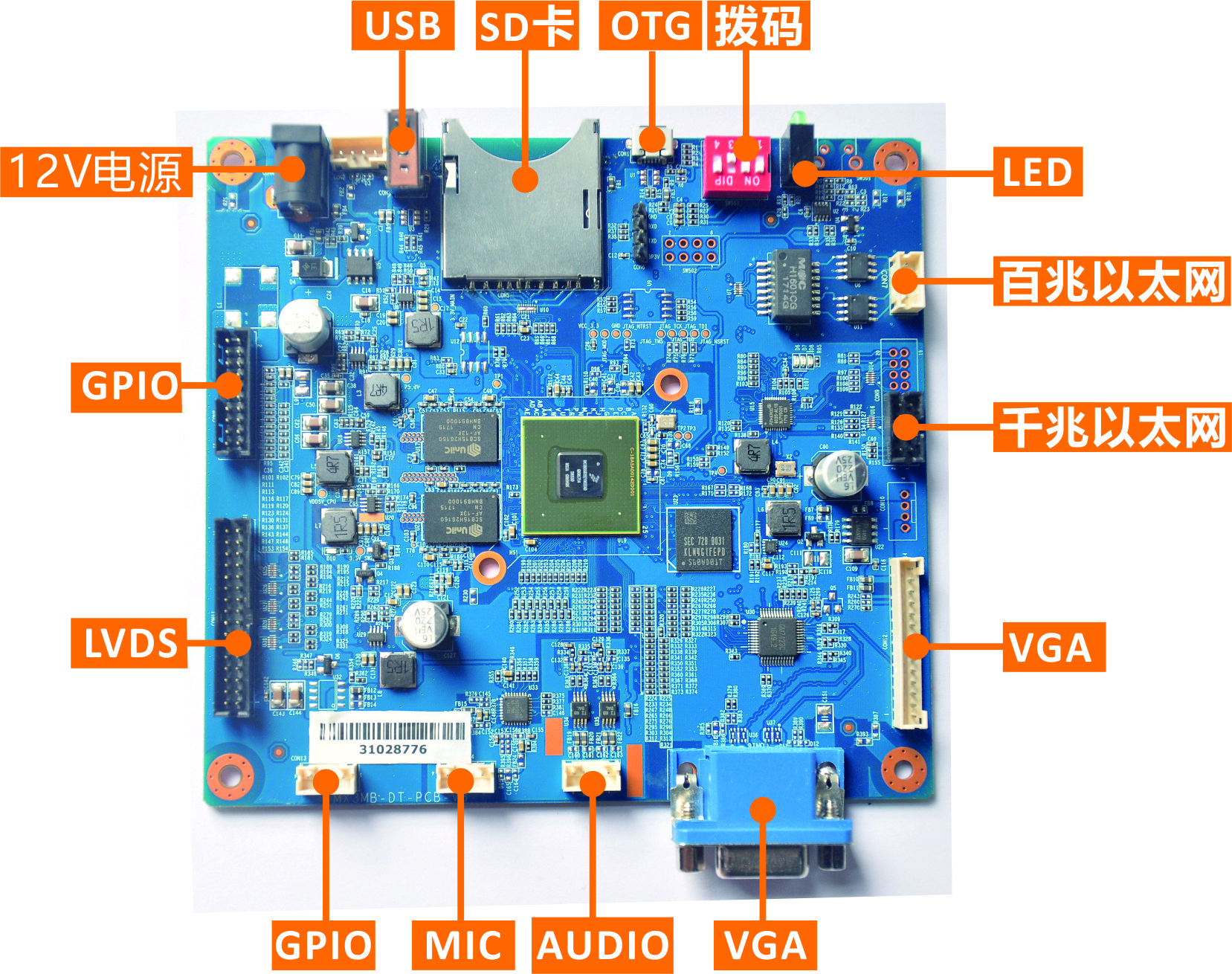 imx6mb-r2板卡接口说明图