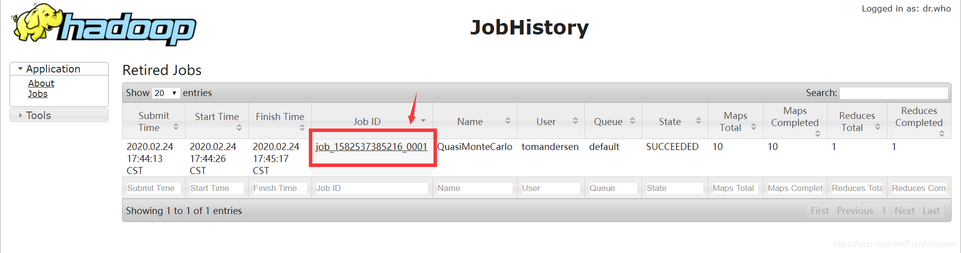 查看Job运行情况