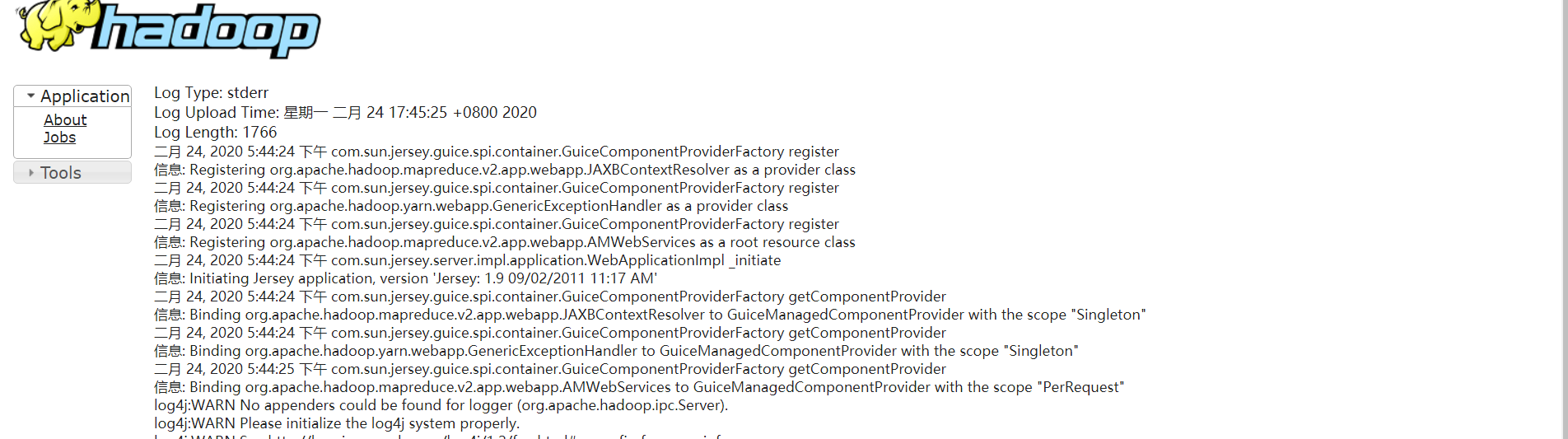 查看Job的运行日志