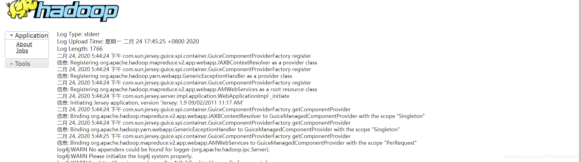 查看Job的运行日志