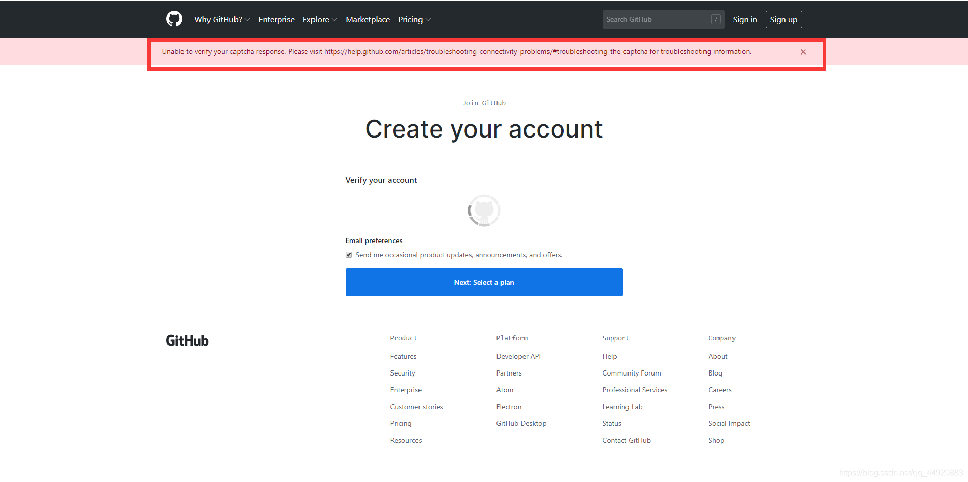 GitHub注册时,出现的问题:Unable to verify your captcha response-CSDN博客