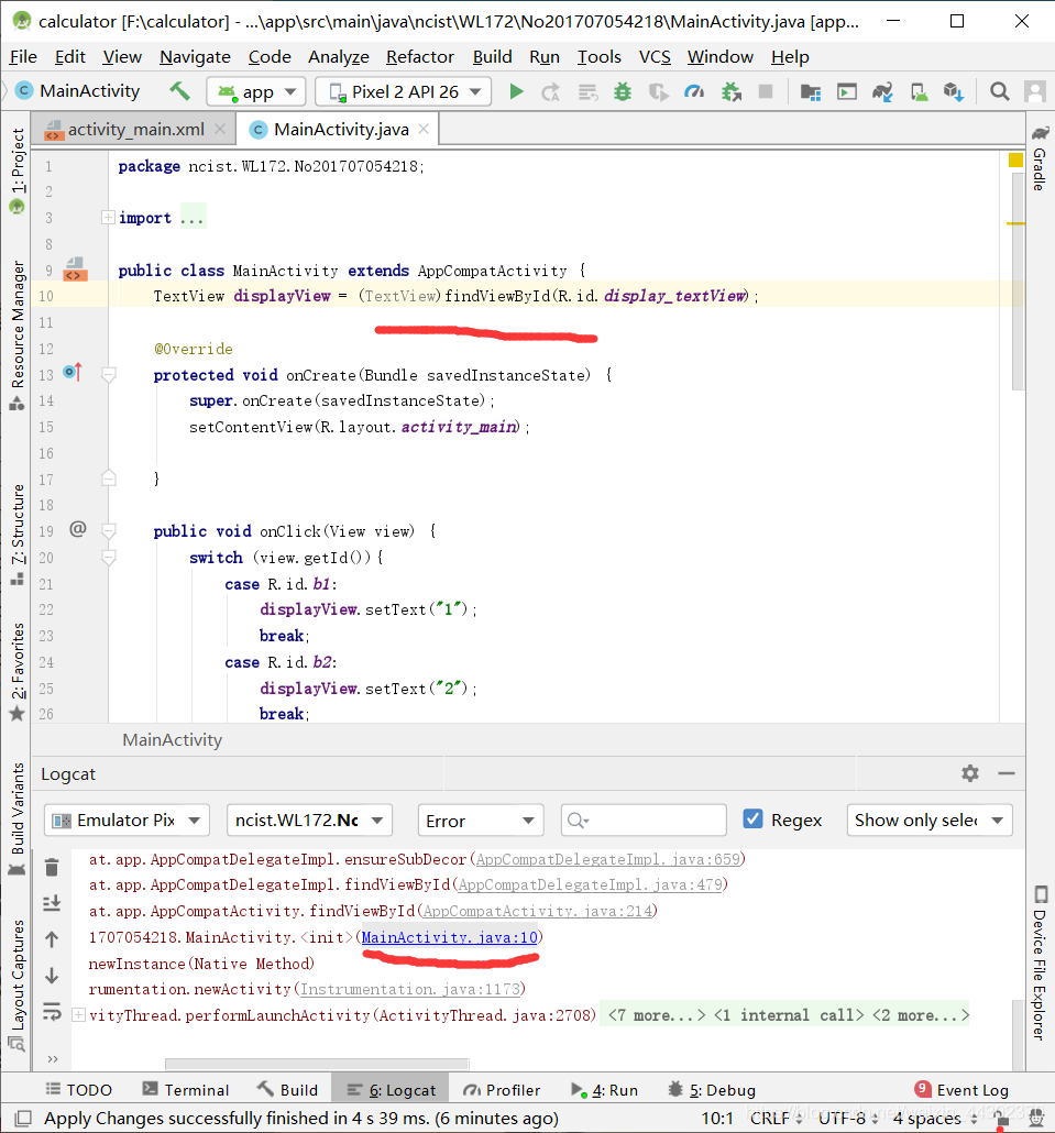 java.lang.NullPointerException: Attempt to invoke virtual method ...