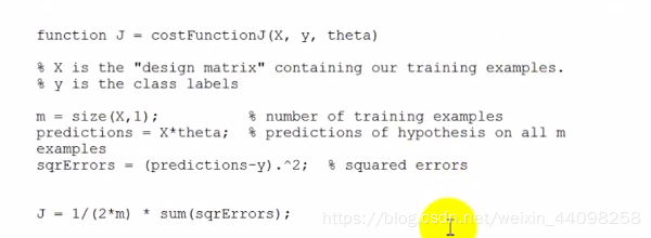 cost function