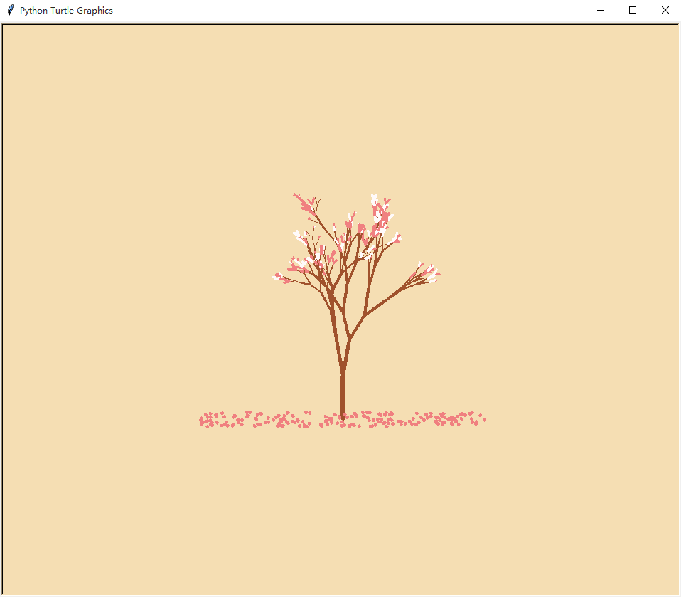 Python画图之浪漫樱花