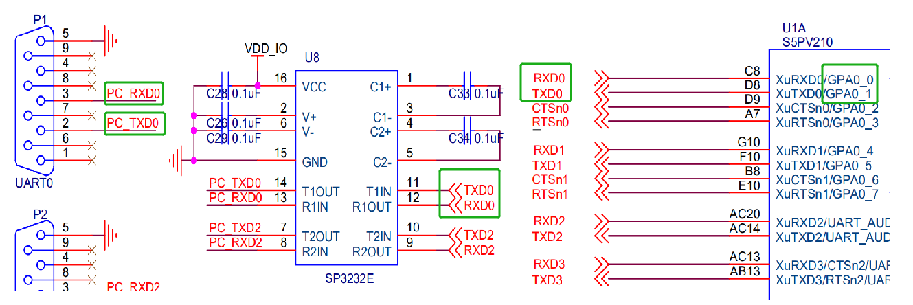 uart串口接线图图片