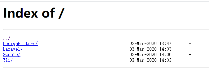 nginx服务器，访问时显示目录，不直接显示index.php