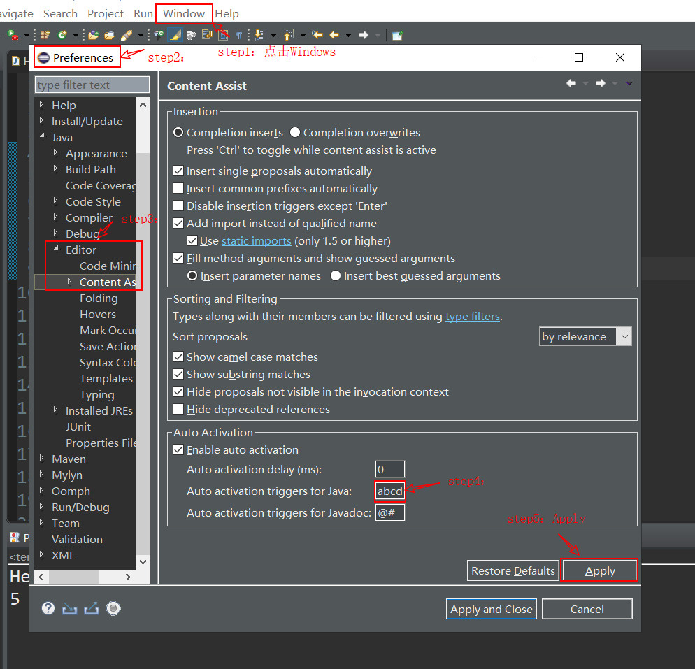 Eclipse设置自动代码提示 Szu 黄其才 Csdn博客