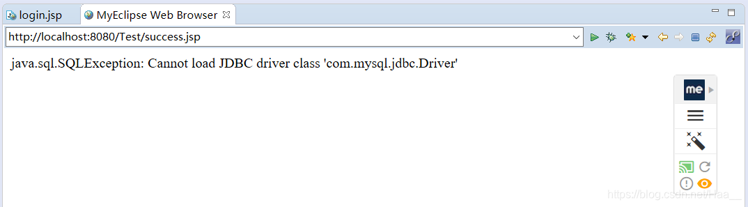 MyEclipse写JSP项目出现Cannot load JDBC driver class 'com.mysql.jdbc.Driver ...