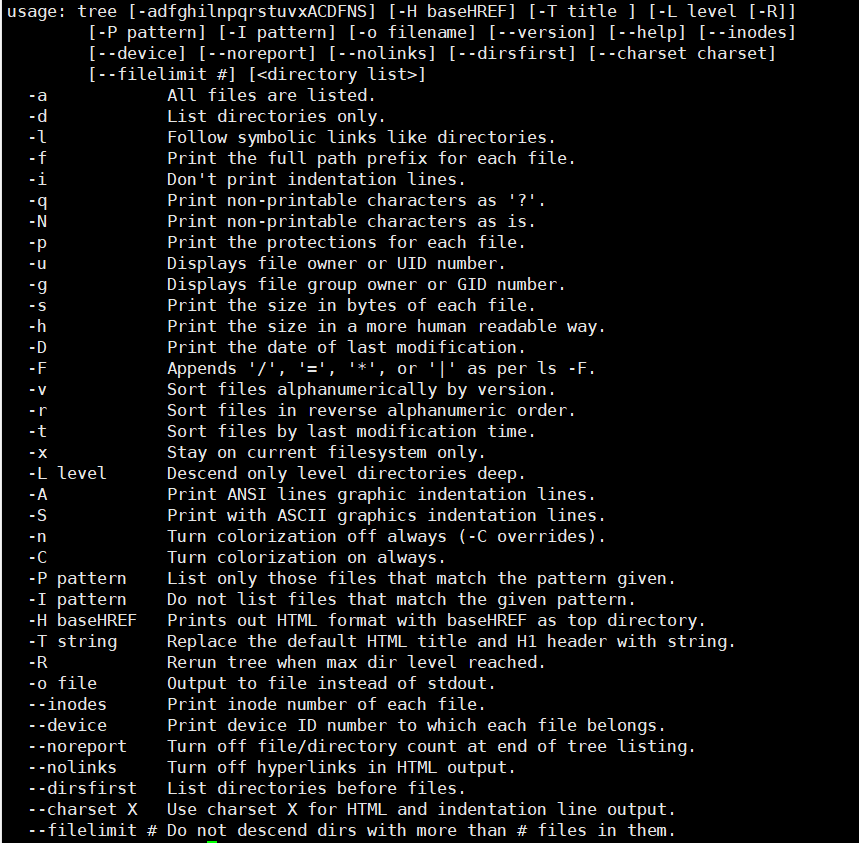 tree --help