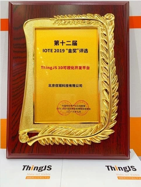 ThingJS2019年荣誉证书
