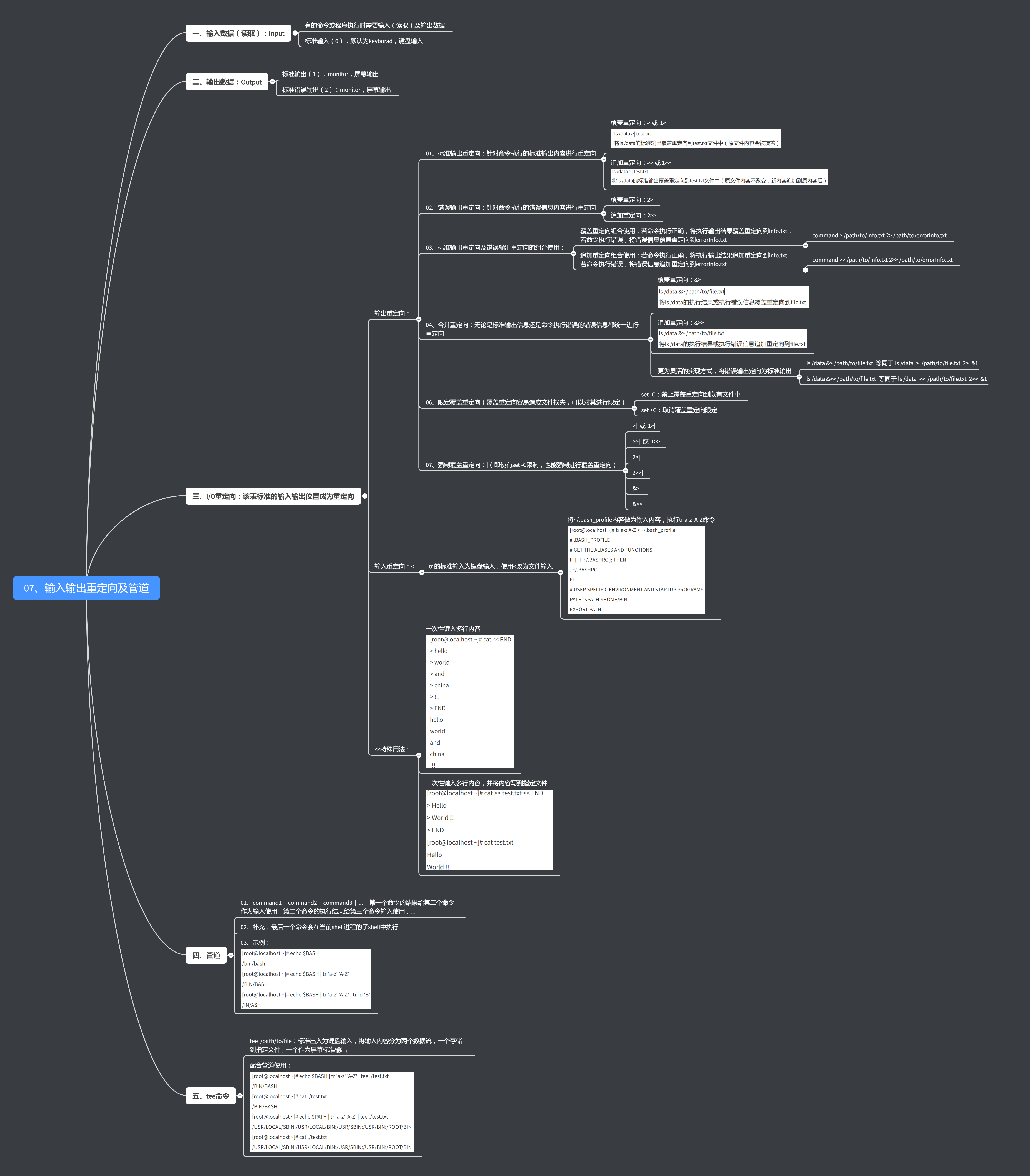 Linux运维 一 Linux基础 07 输入输出重定向及管道 导图 Mrbian的博客 Csdn博客