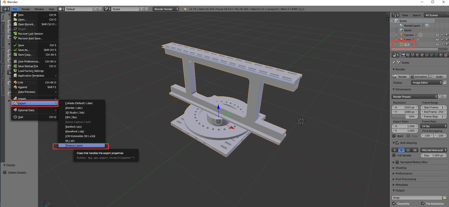 Three.js入门学习笔记05:外部模型导入-C4D转成json文件供网页使用_three.cad 工件模板json-CSDN博客