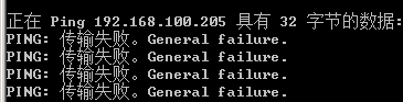 ping transmit failed general failure setting up ip pat