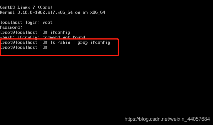 CentOS7 没有ifconfig命令解决方法