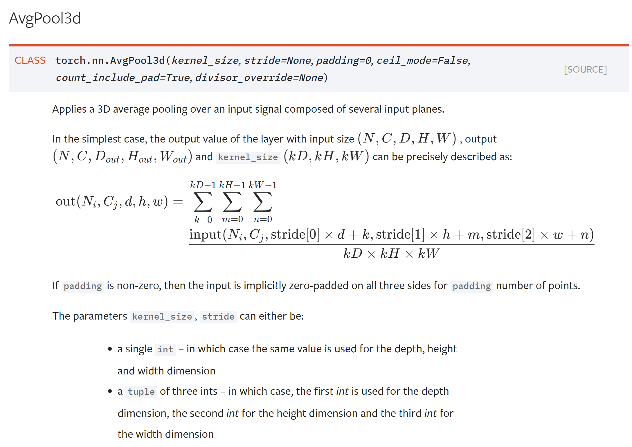 torch.nn.functional.avg_pool3d_nn.avgpool3dCSDN博客