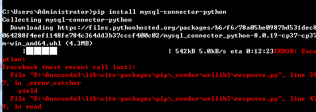 pip install mysql connector