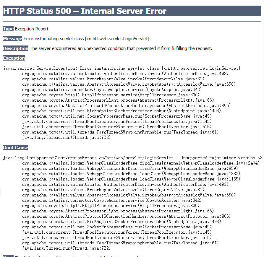 Error instantiating servlet class problem solution - Programmer Sought
