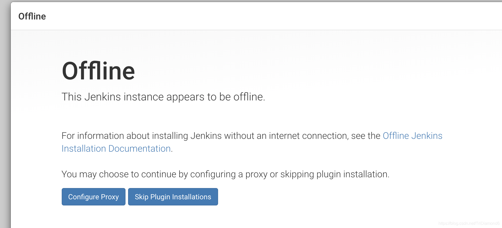 Jenkins instance appears to be offline完美解决