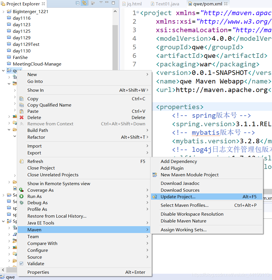 Description Resource Path Location Type Project configuration is not up ...