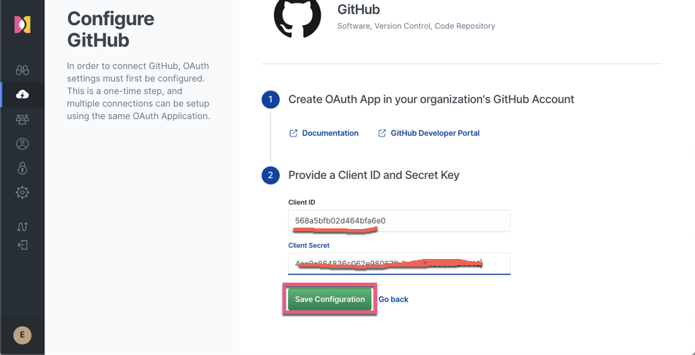 añadir conector github