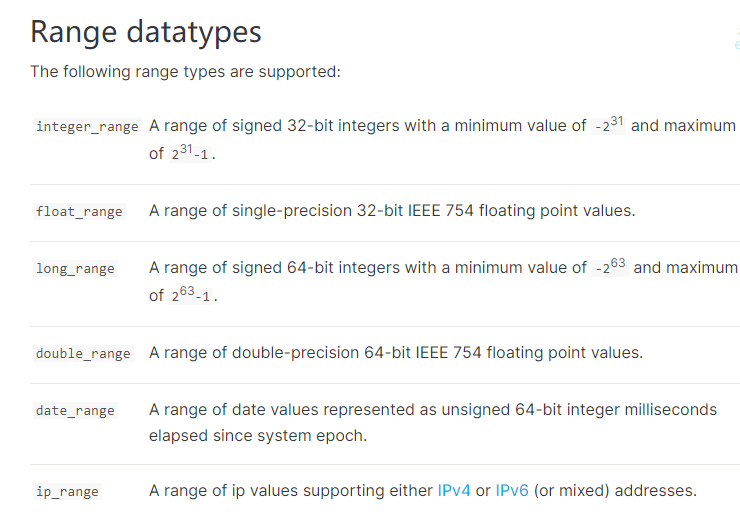 Elasticsearch(018)：es常见的字段映射类型之范围类型(range)_es range类型CSDN博客
