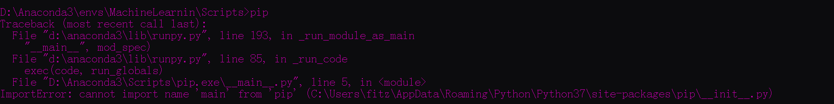 【真实有效】解决ModuleNotFoundError: No module named 'pip._internal.cli.main ...